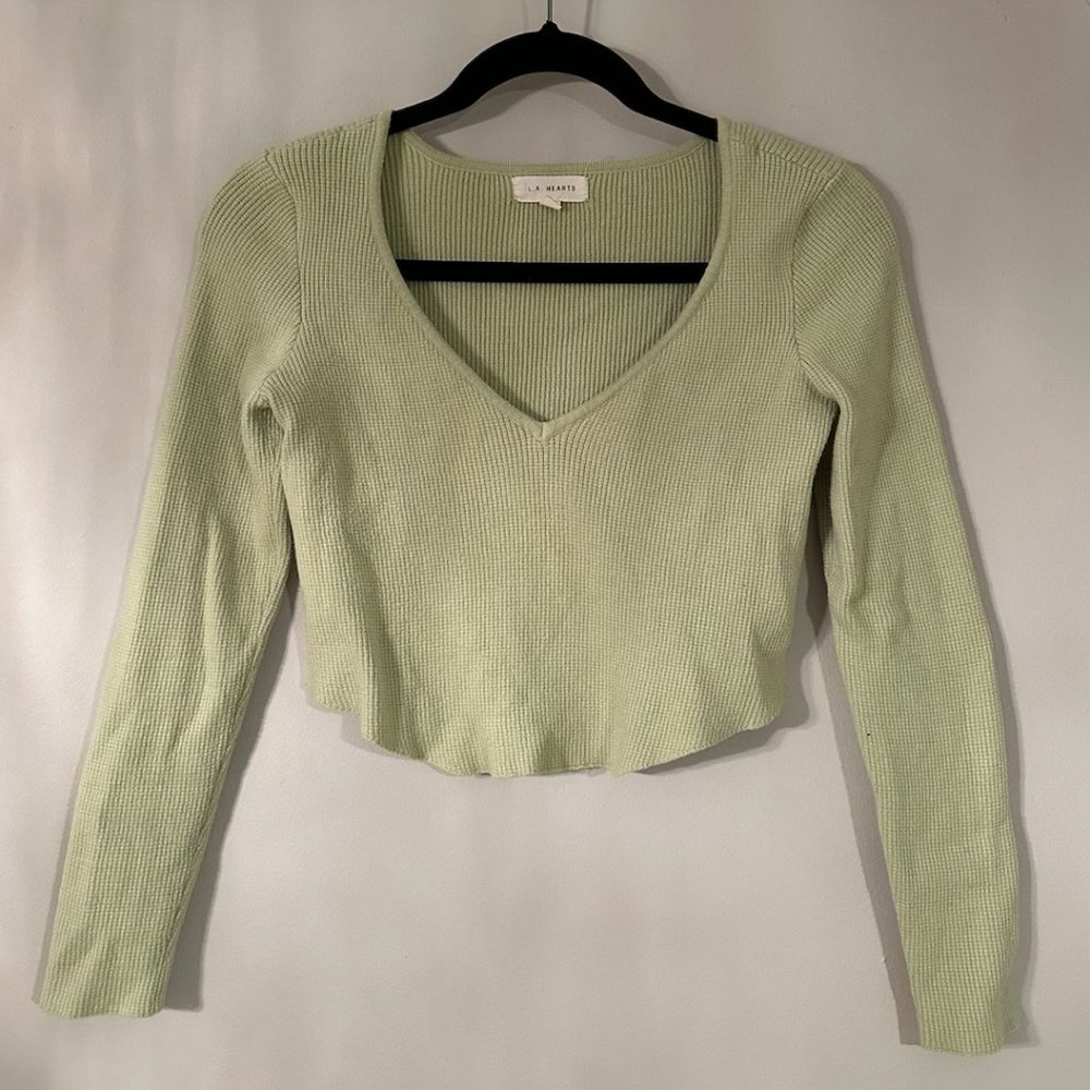 Pacsun LA Hearts Woodland V-Neck Sweater